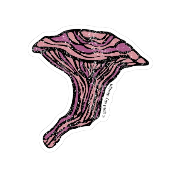Pink Oyster Mushroom Kiss-Cut Stickers