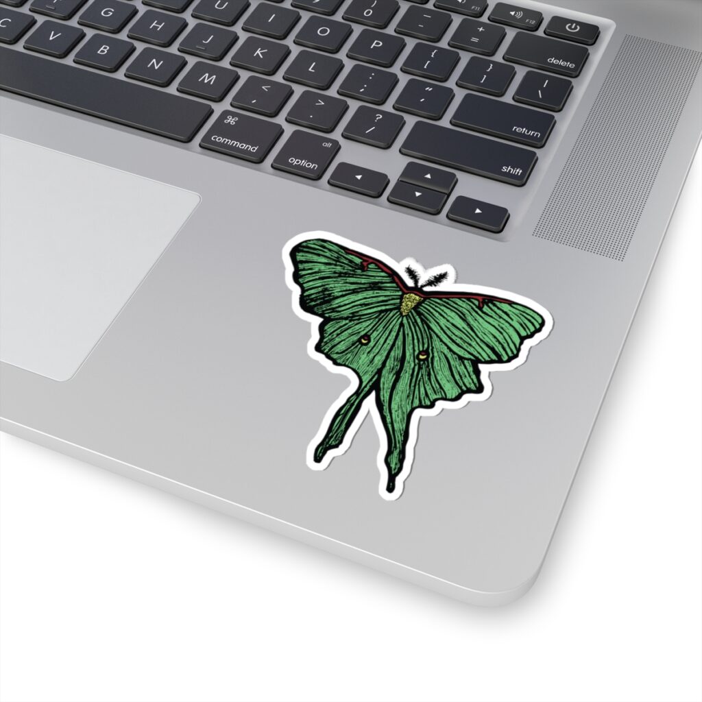 luna moth sticker