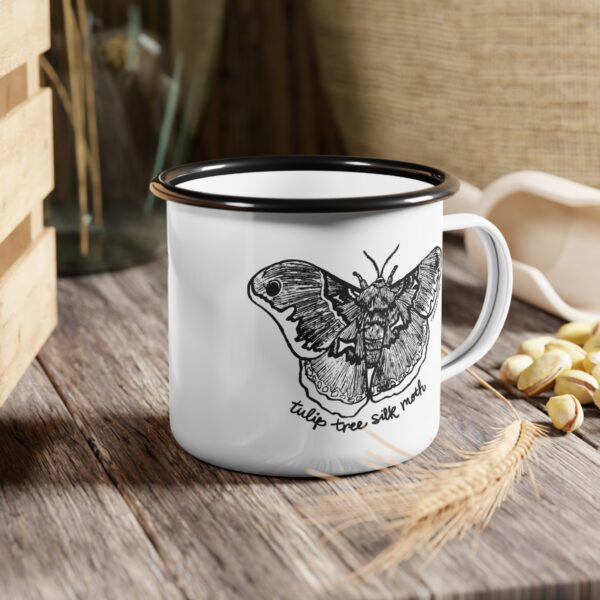 Silk Moth Enamel Camp Mug