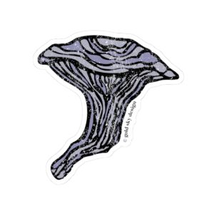 Blue Oyster Mushroom Kiss-Cut Stickers
