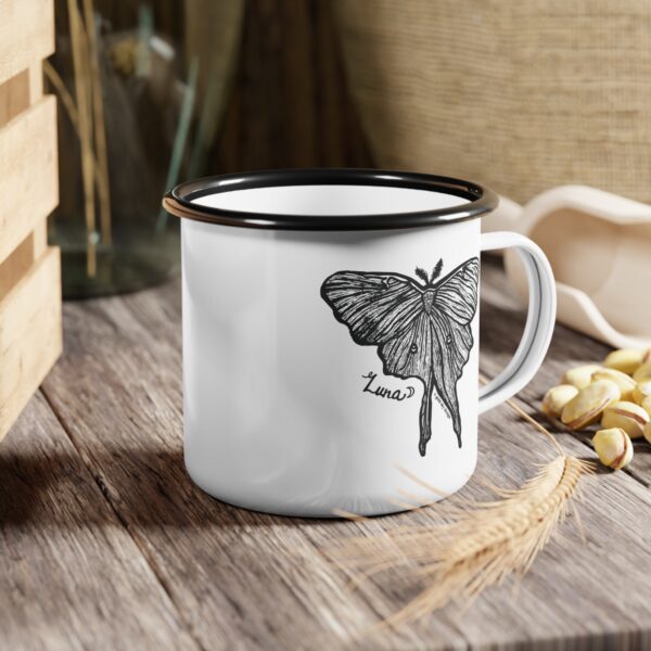 Luna Moth Enamel Camp Mug