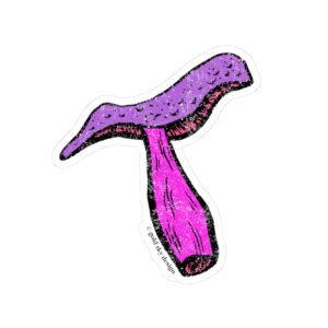 Neon Shiitake Mushroom Kiss-Cut Stickers